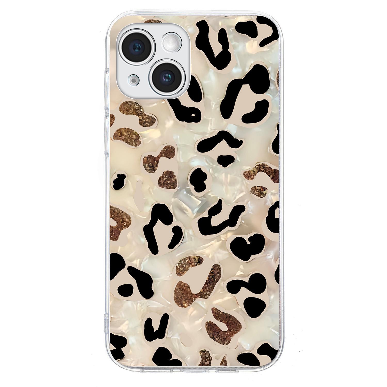 

For iPhone 15 Case Pattern Printing Shockproof Soft TPU Phone Cover White Wolf