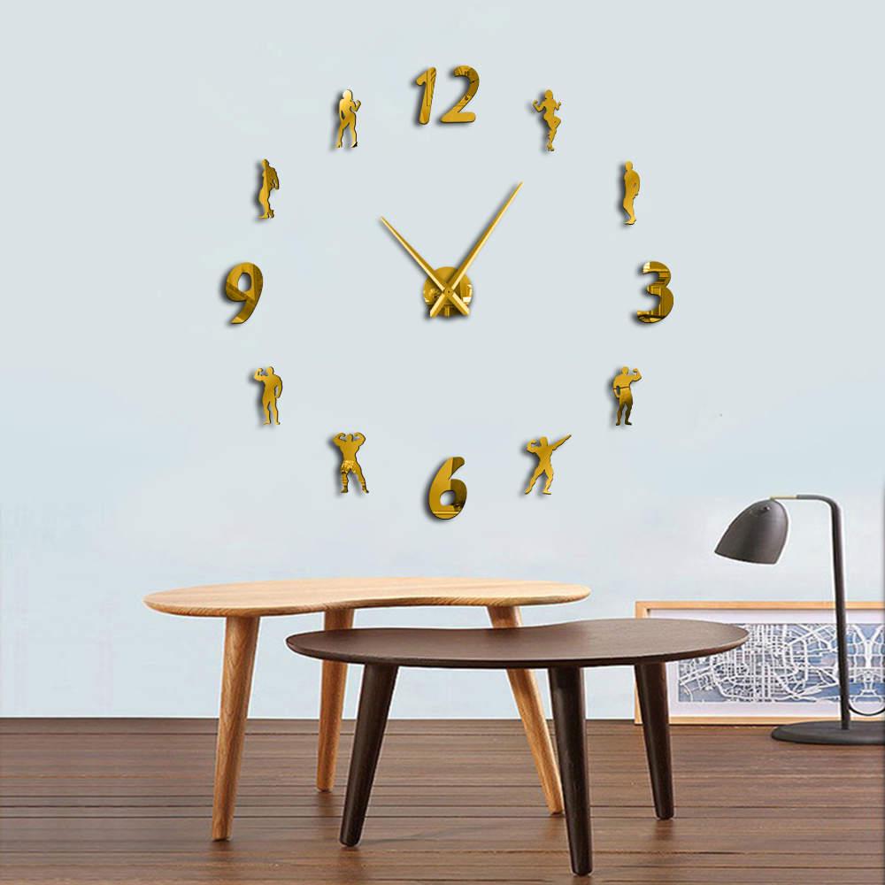 3D Acrylic Decorative Wall Clock - Silent DIY Mirror Clock for Bedroom & Living Room.