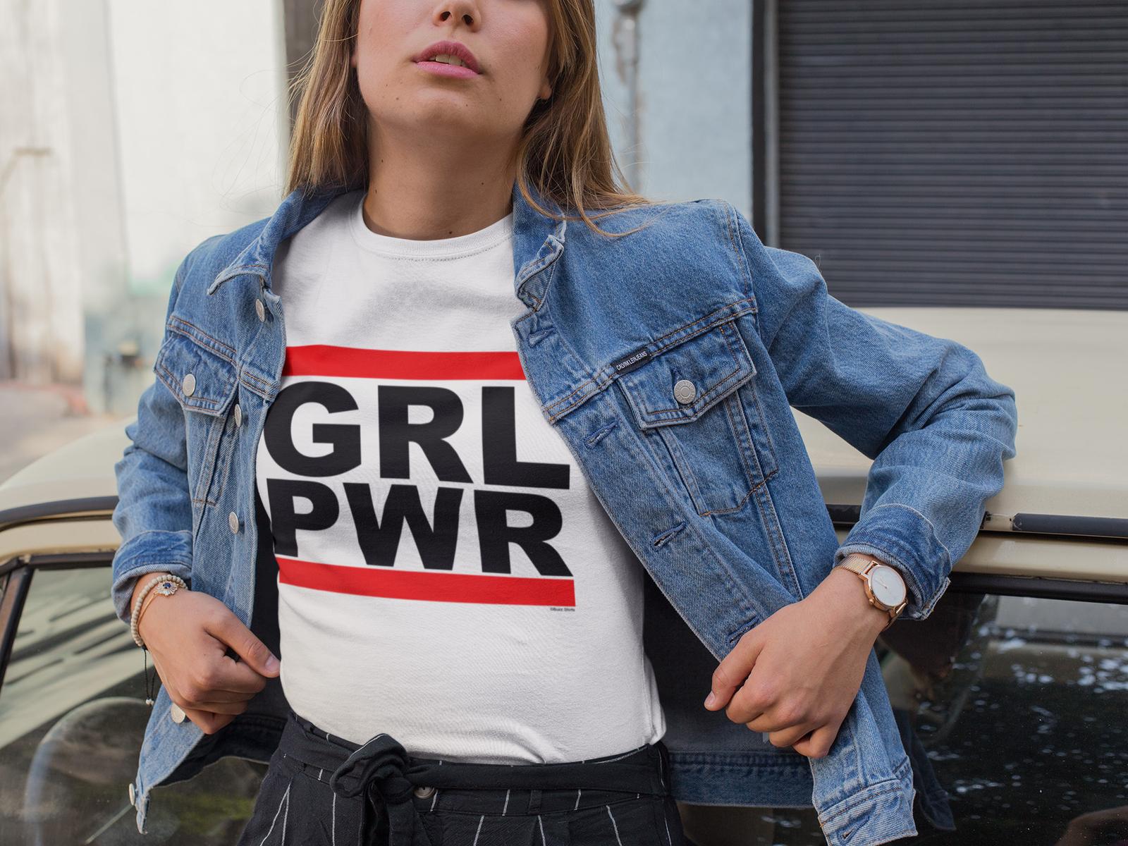 Womens Fashion T-Shirt Mens Womens Tees Top GRL PWR Summer Spice Girls Inspired Girl Power S