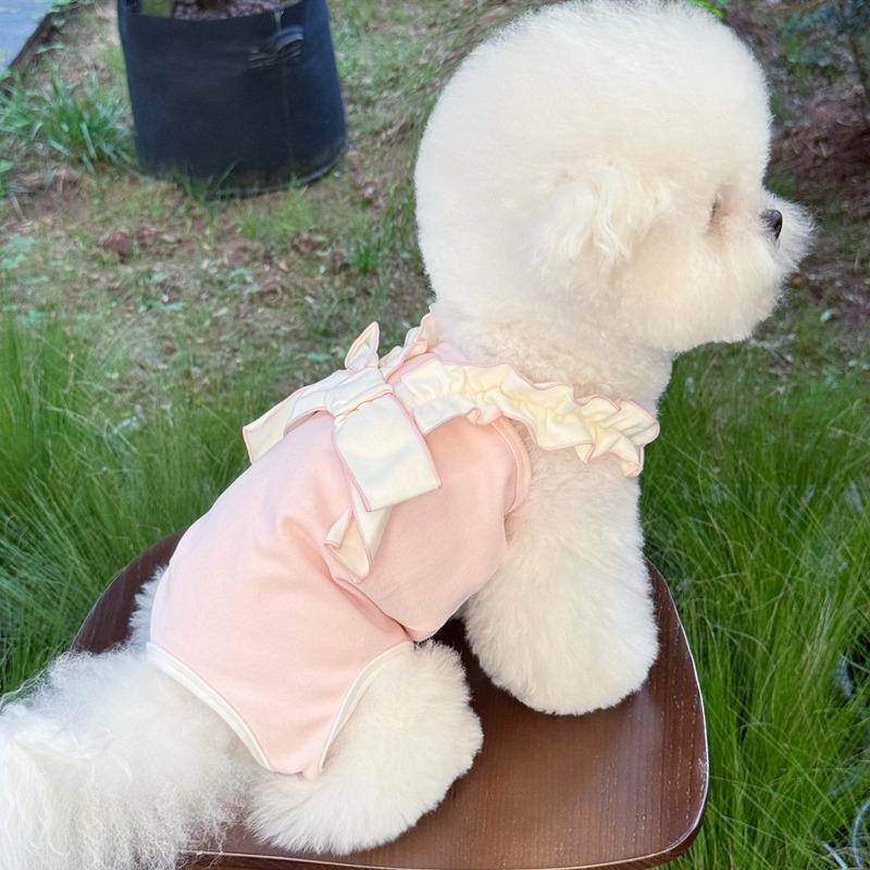 Teddy Four-Legged Neuter Suit Pet Autumn Vest Puppy Belly Protection Sleepwear Solid Colour Dog Clothes