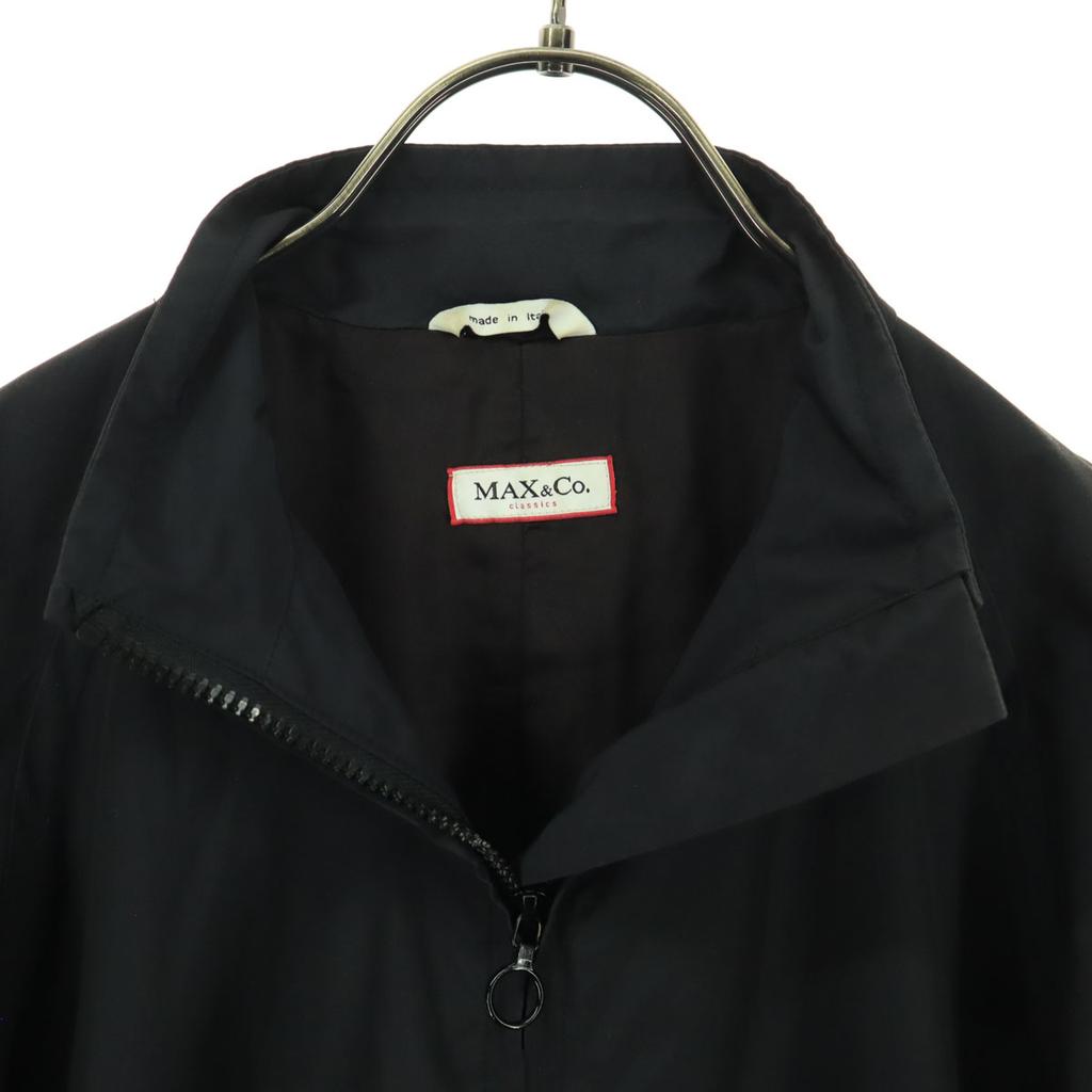 MAX&CO Made In Italy Long Sleeve Full Zip Up Coat 34 Black Women Used
