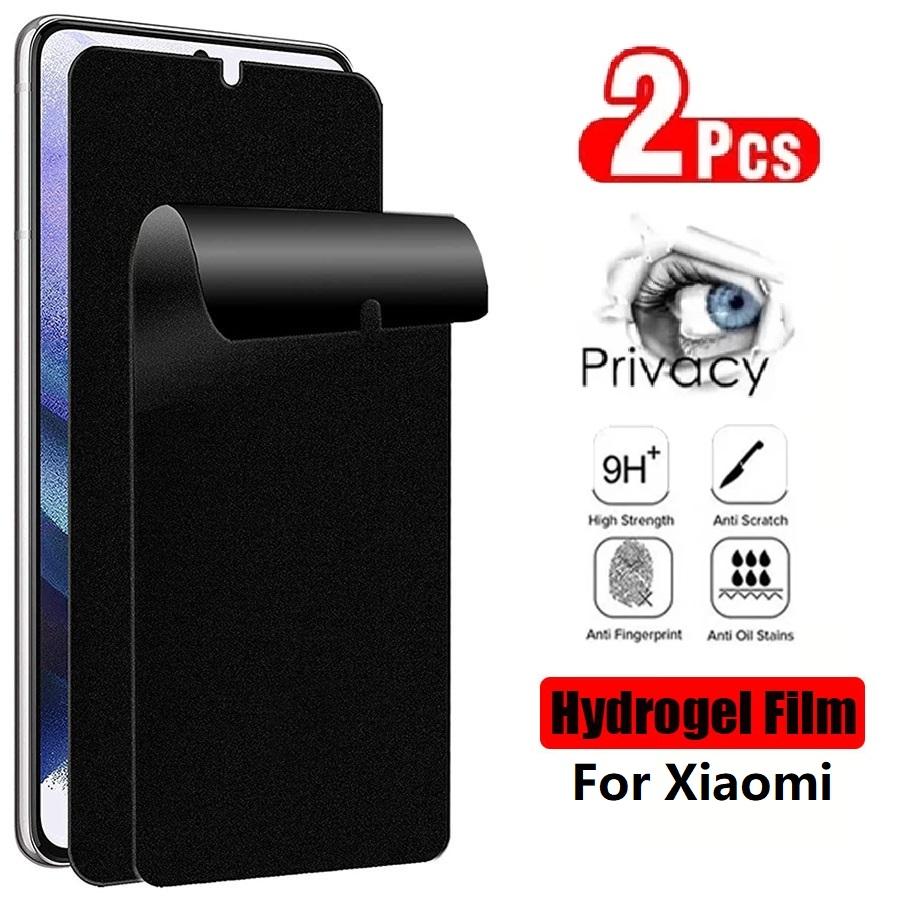 2 pçs anti-espião privacidade filme protetor de tela de hidrogel para xiaomi redmi nota 12 turbo 12 4g 11 pro 10 10s 11s 9 9s 8 7 8t
