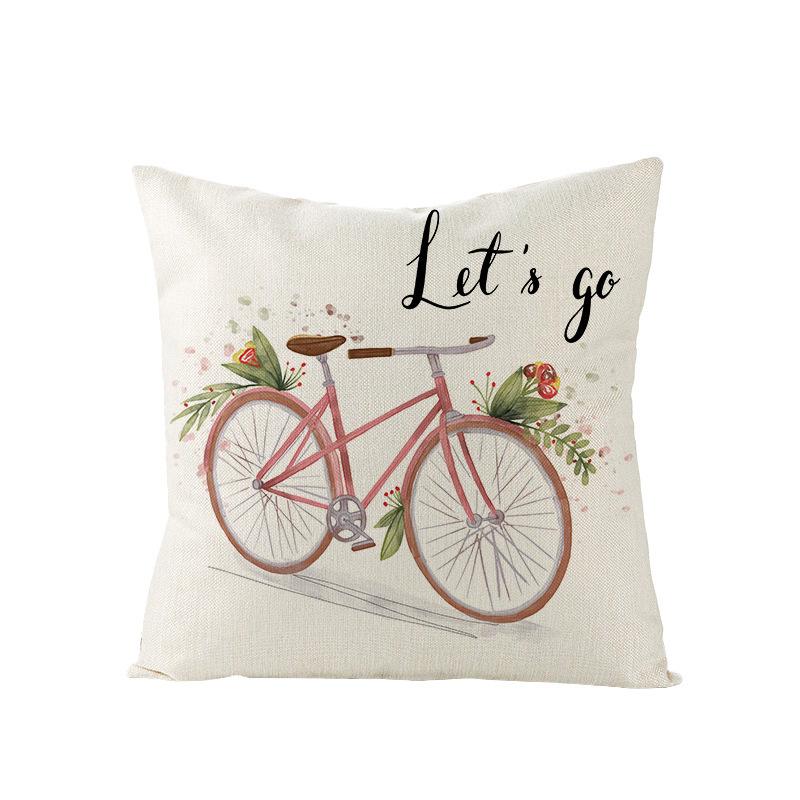 Valentine's Day Pillowcase Linen Print Home Living Room Sofa Cushion Cover Bedroom Bedside Pillowcase