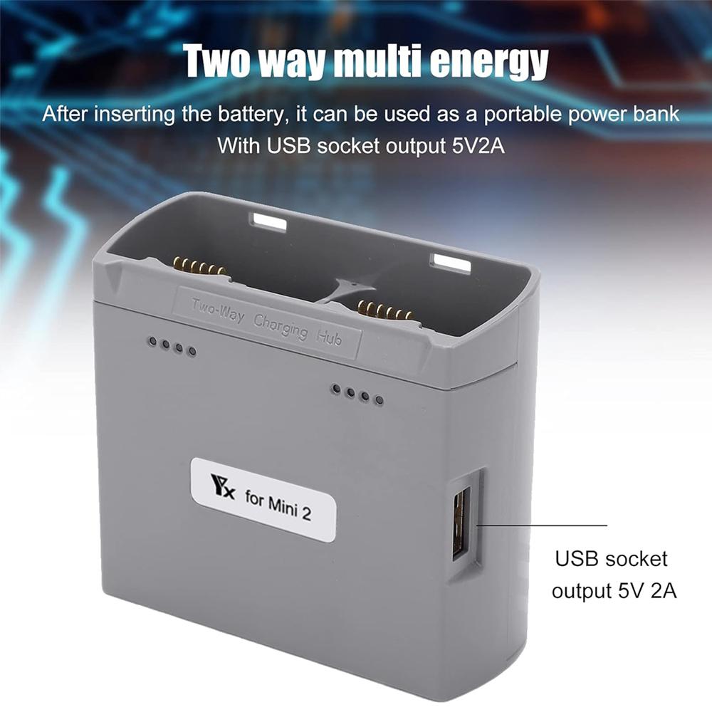 Newest Fast Smart Battery Charger with USB Port Battery Charger for DJI MINI 1/MINI Drone Battery Charging Hub