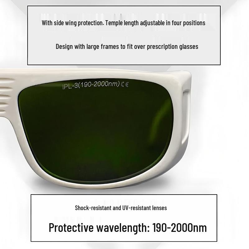 ISO12609 Laser Protective Eyewear for IPL Hair Removal - Large Light-Blocking Goggles