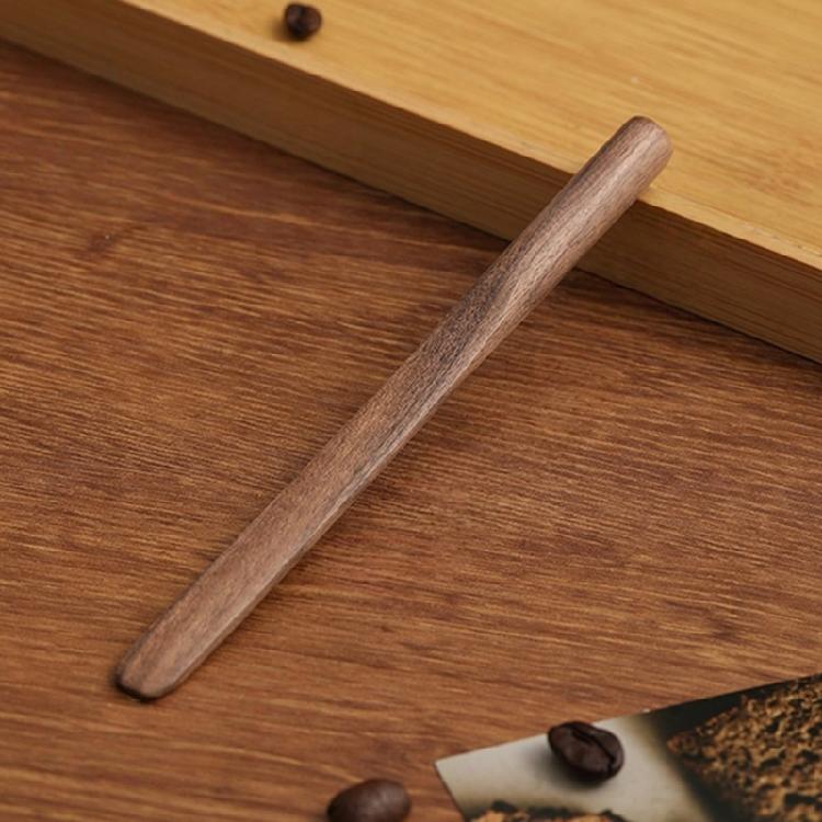 Professional  Walnut Stir Stick Round Tip Coffee Accessory Ergonomic Long Grip Stirring Spoon Home Cafes Essential