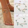 Double Infinite Beads Pendant Anklet Foot Chain Summer Bracelet Charm 2 Color Anklets Foot Jewelry Gift