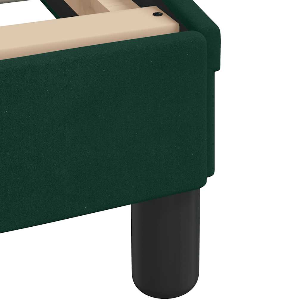 Bed Frame with LED Lights without Mattress Hanko Dark Green 120x200 cm Velvet
