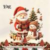 Snowman Elves Toilet Seat Decals Cute Santa Christmas Wall Decals, Removable PVC Stickers with No Residue Seasonal Decor Elf Gift Elements,
