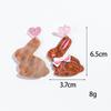 Valentine's Day Cute Bowknot Rabbit Acrylic Earrings for Women New Statement Love Bunny Drop Earing Trendy Jewelry Festival Gift