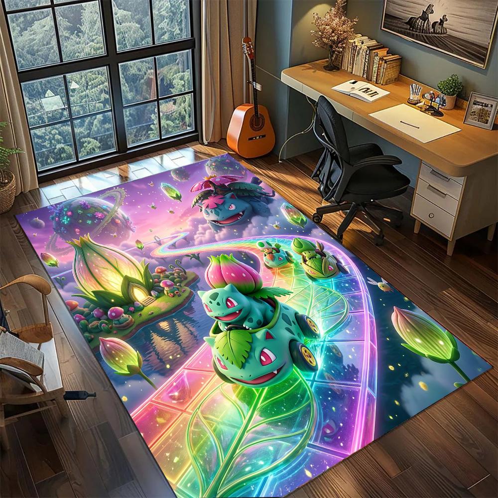Bulbasaur Non Slip Washable Floor Mat Large Area Rug Carpet Bedroom Gamer Room Home Decor.-TING
