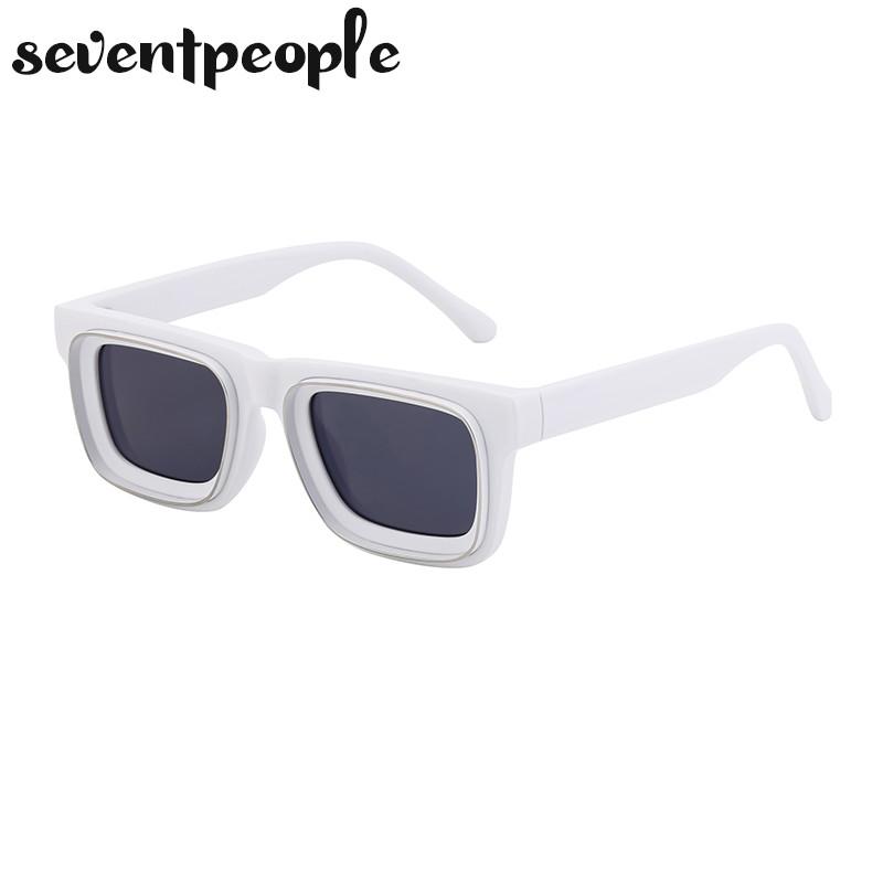 Super Vision Square Sunglasses Men  Luxury Brand Designer Fashion Rectangle Sun Glasses For Women New In Rectangular Shades