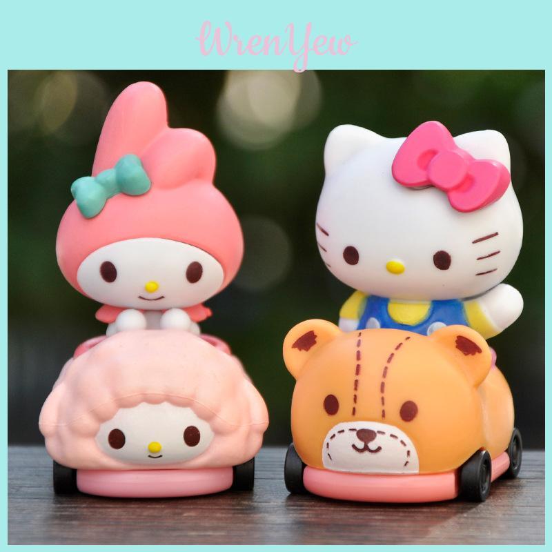 Hello Kitty Pvc Car Toy Figure Blind Box For Kids Room Decor Special Characters Included