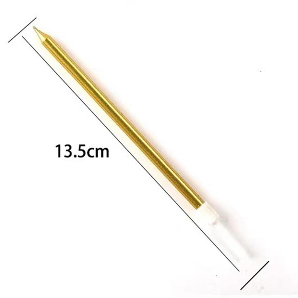 6 Pack Metallic Birthday Candles Cupcake Cake Toppers Thin for Wedding