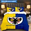 3PCS Afc Crest Printed Soft Bedding Set,Including 1pc Duvet Cover And 2pcs Pillowcases Perfect for Bedroom, Dormitory, Fan gift
