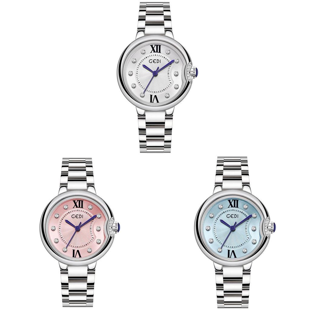 Womens Steel Band Watch With Quartz Movement For Fashionable Daily Wear