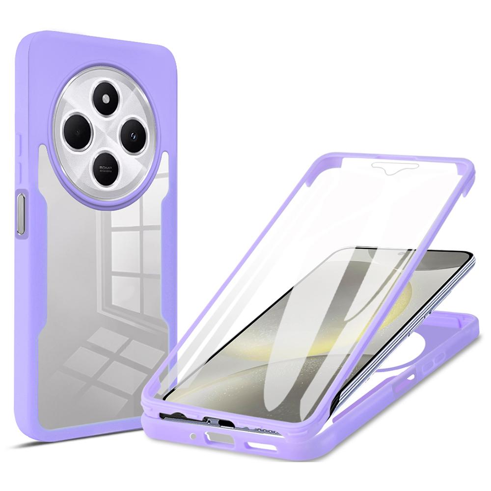 Phone Case For Xiaomi Redmi 14C 4G/14R 5G/A4 5G/Poco C75 4G,Acrylic+TPU Clear Cover with PET Screen Film