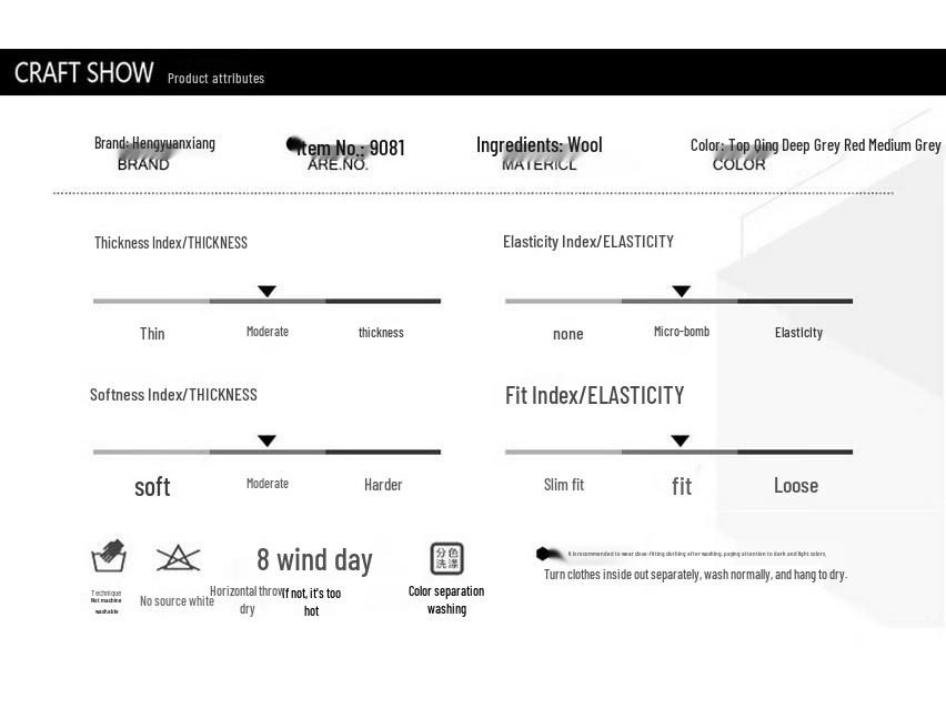 Hengyuanxiang Men's V-Neck Knit Cardigan Sweater