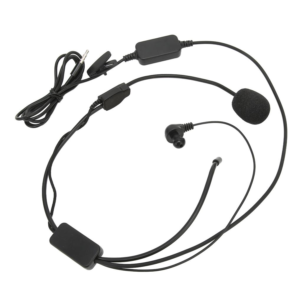 Motorradhelm BT 3,5 mm Headset Geräuschreduzierung Tragbares Ohrstück mit Mikrofon Schalter für