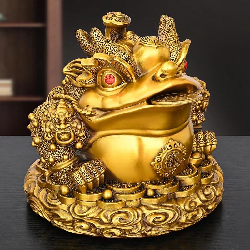 Feng Shui Kupferkröte Ornament Ruyi Kröte Dreibeinig Wohnzimmer Geschäft Schreibtisch Dekoration