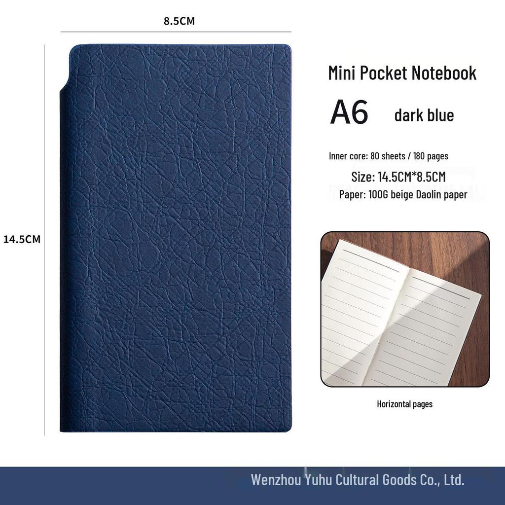 Mini A6 Notebook Planner: Portable Pen Holder & Business Meeting Journal