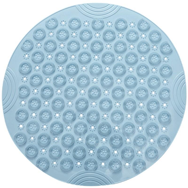 Round Bathroom Anti-slip Mat Shower Room Massage Mat Household Mat Bathroom Bath Silicone Foot Mat Bath Mat