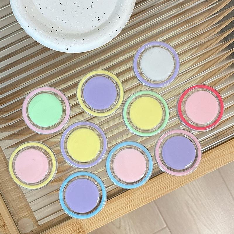 Xiaoqing Fresh Air Round Mobile Phone Airbag Holder Magnetic Attraction Retractable Internet Celebrity Gifts Desktop Support Ring