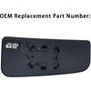 Left Driver Side Heated Lower Mirror Glass Replacement For 2015- Ford F150 2017- Ford F250 F350 - Towing Mirror Convex Side Mirror Glass With Rear