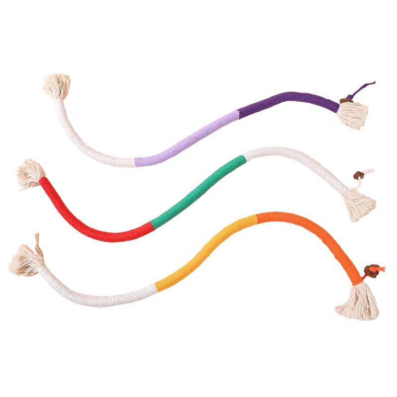 Katzen-Zahnkauspielzeug mit Silberwein-Baumwollseil, bissfestes Kätzchen-Beißspielzeug, interaktives Spiel zur Reinigung des Mundes für die Mundpflege