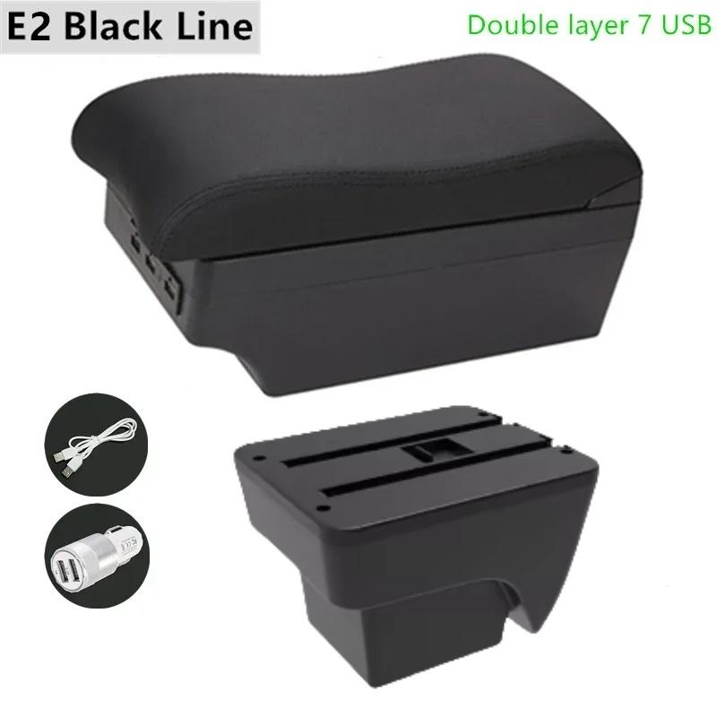 gzcr6 Car Armrest Box For SEAT IBIZA  2017-2024 Leather Arm Rest Center Console Storage USB Arm Rest Decoration Interior Parts