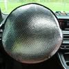 43x43cm Car Steering Wheel Anti-Heat Sun Shade Cover High Quality Silver Double Thick Sun-proof Anti-UV Protect Parasol Shield
