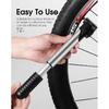 Bicycle Pump Portable Silver Pump Road Mountain Bike Pump Riding Tire Filling Pump Riding Equipment Outdoor Equipment