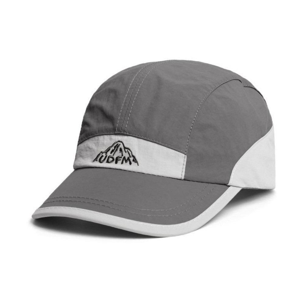 Casual Quick-Dry Hat Embroidered Sun Visor Cap Versatile Baseball Cap  Unisex серый