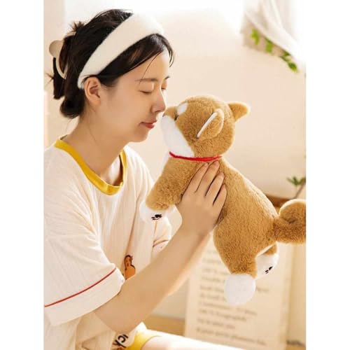 Cute Shiba Inu Plush Animal Dog Body Pillow, Large, Soft to the Touch, Cute for Sleeping with Your Pet, Soft for Naps, Brown, 45cm, Cushion, Back Supp