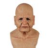 Latex Face Cover Novelty Old Man Horror Heagear for Masquerade Party Bald Headed Old Men
