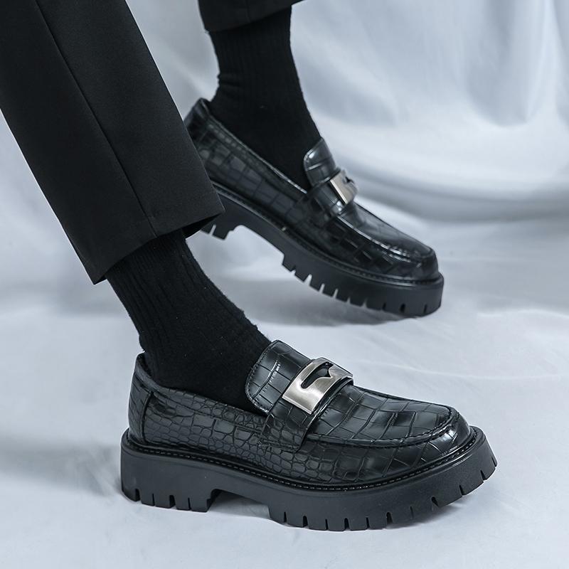 Fashion Thick Soled Retro Men's Leather Shoes Fashion and  Designer Styles Daily Business and Office Casual Adult Quality Shoes