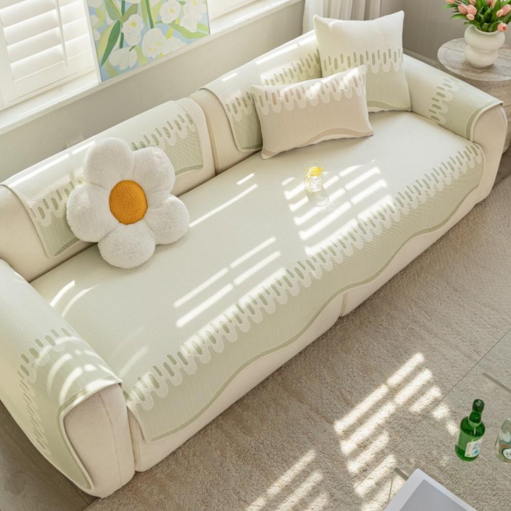 Living Room Decoration All-Season Irregular Shape Sofa Cushion Non-Slip Seat Pad Straight Sofa Soft Universal Sofa Cover Towel