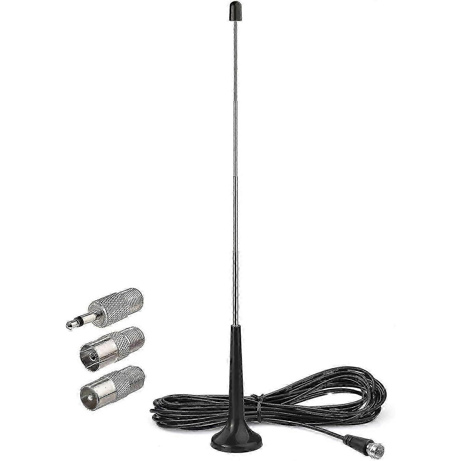 FM DAB rádiová anténa 75 Ohm F konektor a 3metrový prodlužovací kabel