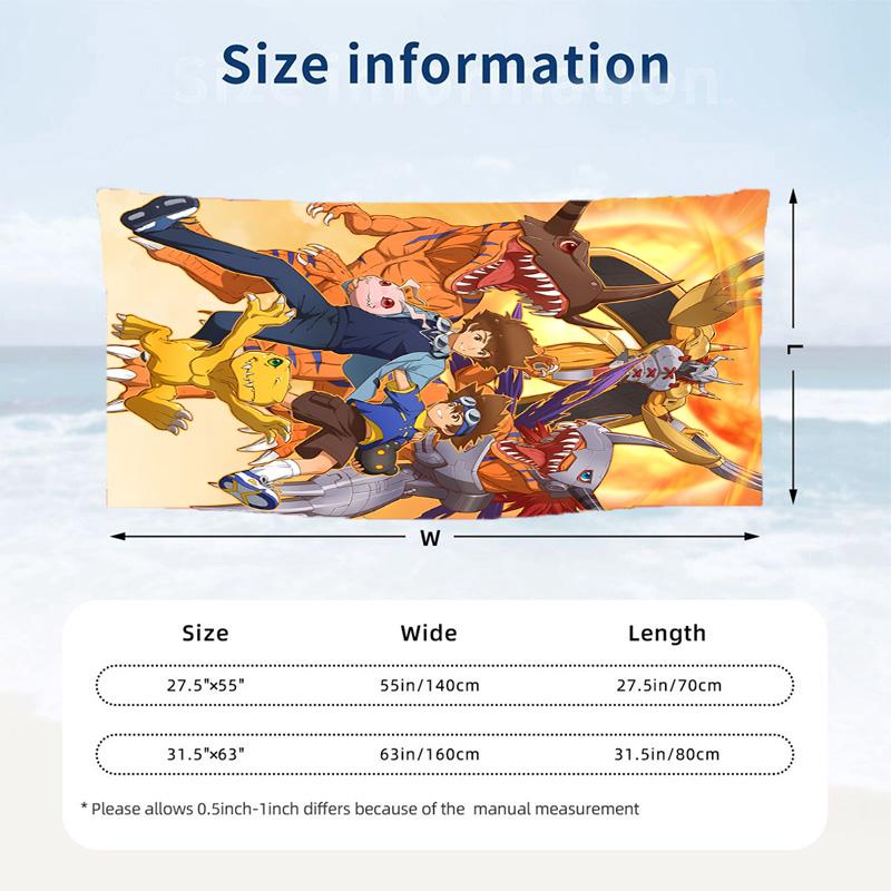 Digimon Beach towels also serve as bath towels summer essential a musthave for the outdoors the beach and the pool