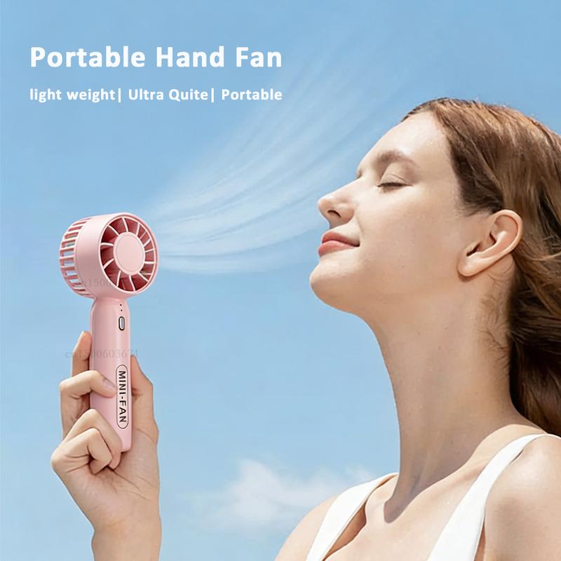 Portable Mini Handheld Fan USB Hand Fan Rechargeable Portable Outdoor Small Pocket Fan 3 Speed Mini Desk Fan with Phone Stand