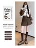 Wool Pocket Pleated Skirt for Women - High Waist, Thick, Retro, Short Skirt for Autumn & Winter