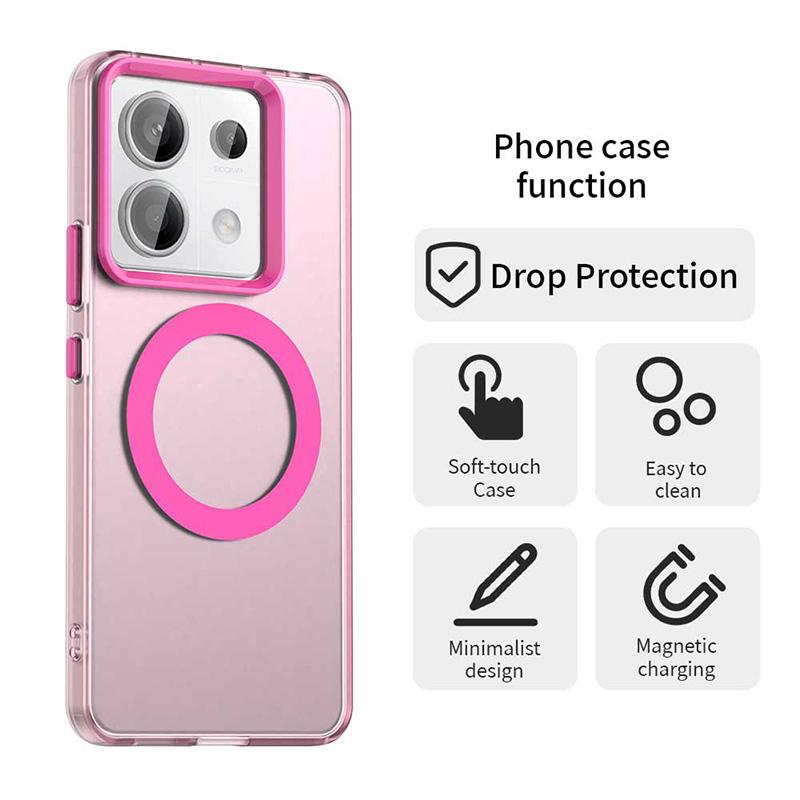For POCO X6 Pro Candy Color For Magsafe Wireless Charge Magnetic Case For Xiaomi Poco X6 Pro NEO Shockproof Soft Cover Funda