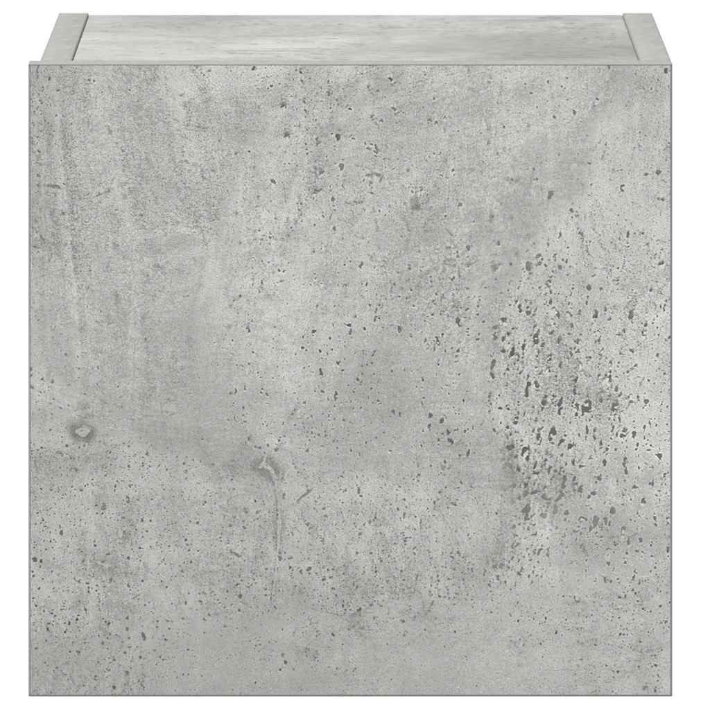 3 piece TV cabinet set concrete grey particleboard