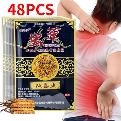 48 Pz/6 Borse Cordyceps Cinese Sollievo Dal Dolore Gesso per Spalla Collo Schiena Ginocchio Sollievo Dal Dolore Muscolare Assistenza Sanitaria