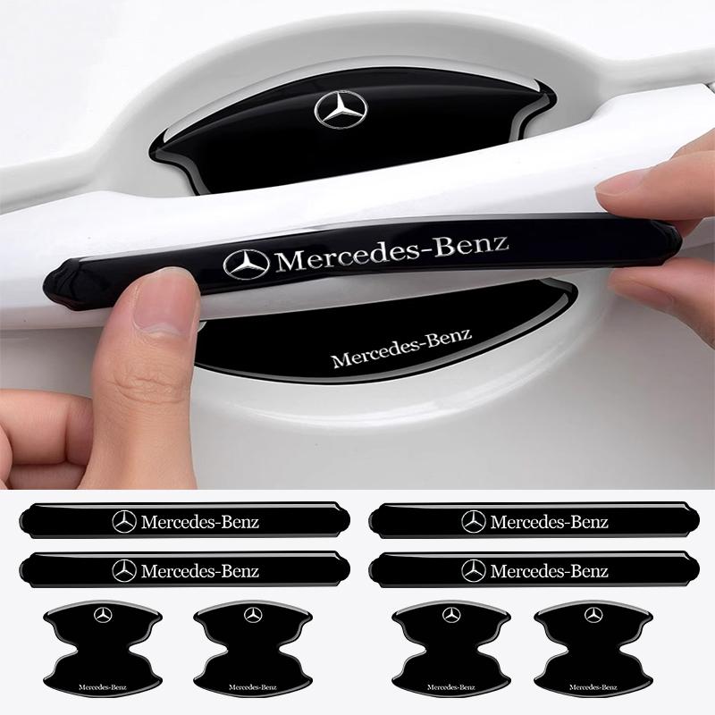 4/8Pcs Car Door Handle Anti-Scratch Stickers For Mercedes Benz W108 W124 W126 W140 W168 W169 W176 W177 W203 W205 W206 W213 W214