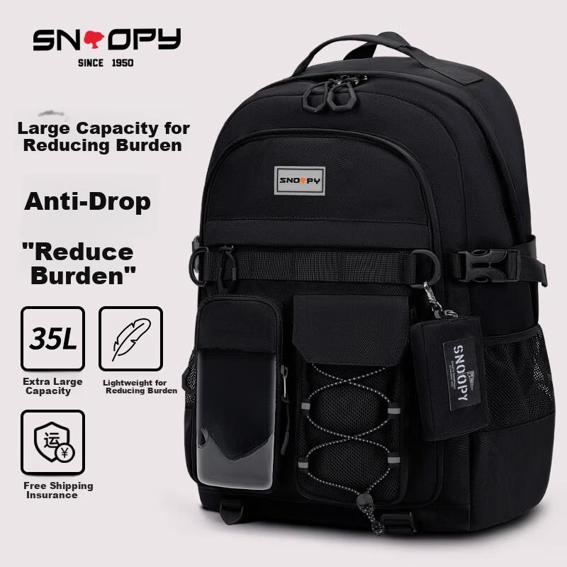 SNOOPY Backpack for Boys And Girls, New Large Capacity Schoolbag for Middle And High School Students,