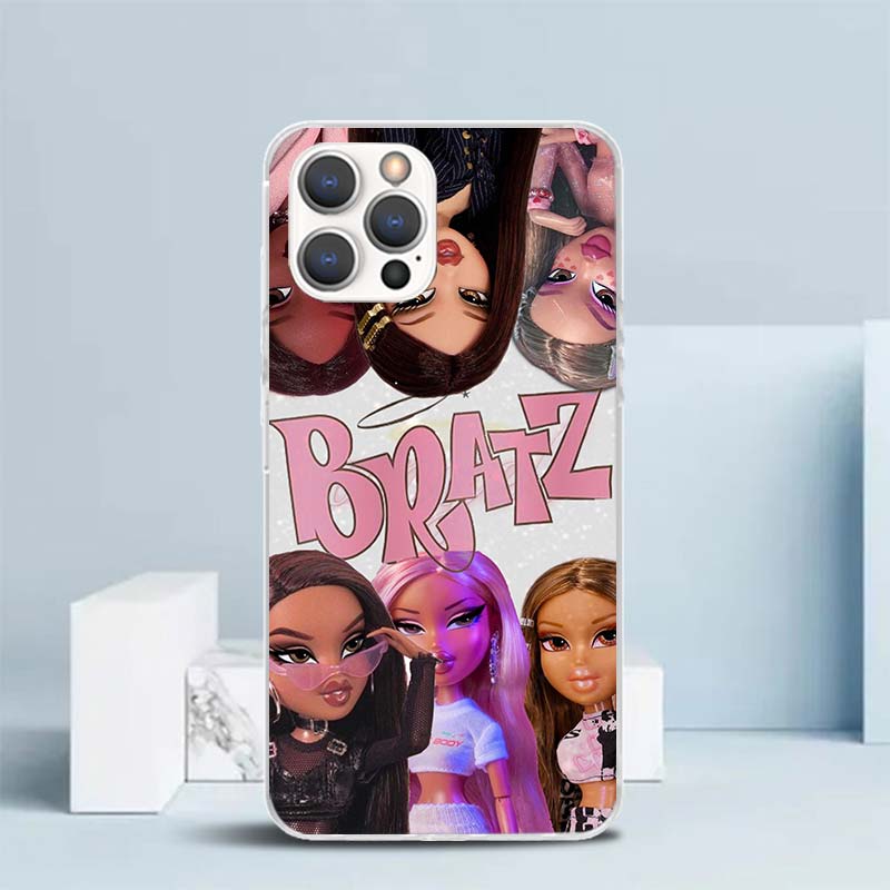 Lovely Bratz Doll Soft Cover for iPhone 16 17 Air 15 14 Pro Max 16E Phone Case 13 Mini 12 11 7 SE 8 Print Pattern Fit Cases 16 1
