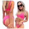 Women's Two-Piece Bikini Swimsuit with Adjustable Straps Pink Women's Two-Piece Bikini Swimsuit with Adjustable Straps Pink
