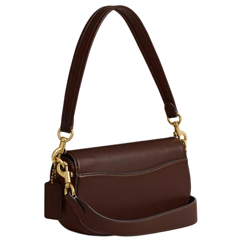 Coach Satteltasche Emmy 23 Logo-Schlossverschluss Ledersatteltasche Handtaschen Damen Messing Ahorn CR667-B4MPL