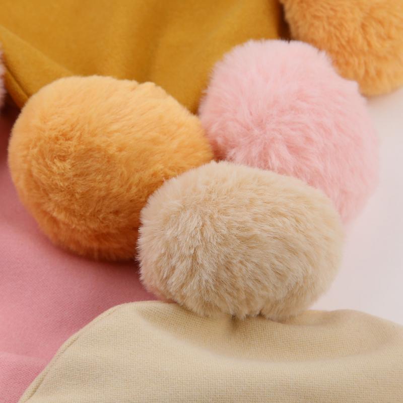 Wolle Baby Mütze Hut Herbst Winter Baby Mütze für Mädchen Jungen Bommel Kinder Hut Säugling Motorhaube Kleinkind Zubehör 1-3y